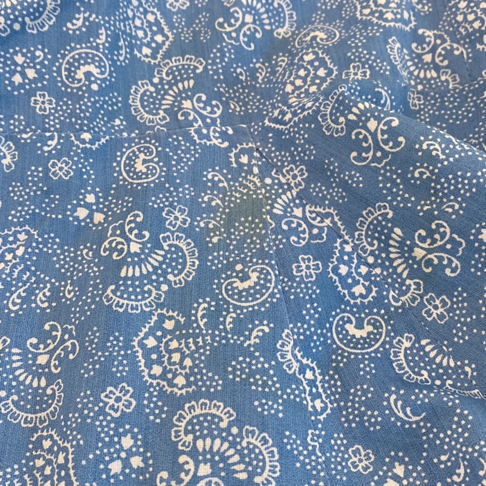 Vintage 60s 70s Floral Paisley Flutter Sleeve Cottagecore Lace Fit Flare Dress - Picture 12 of 14
